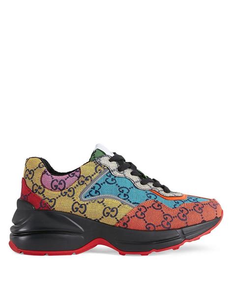 gucci multicolor gg rhyton sneakers|Gucci rhyton sneakers for women.